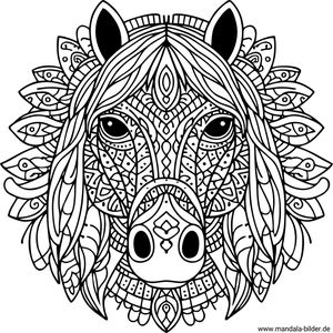 Mandala Pferd für Erwachsene