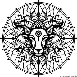 Mandala Tiere Erwachsene Gnu