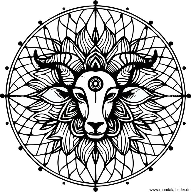 Mandala Tiere Gnu Afrika