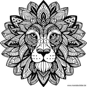 Mandala Tiere Löewe für Erwachsene