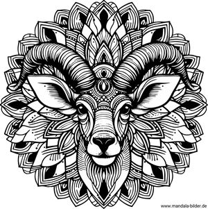 Springbock Mandala für Erwachsene