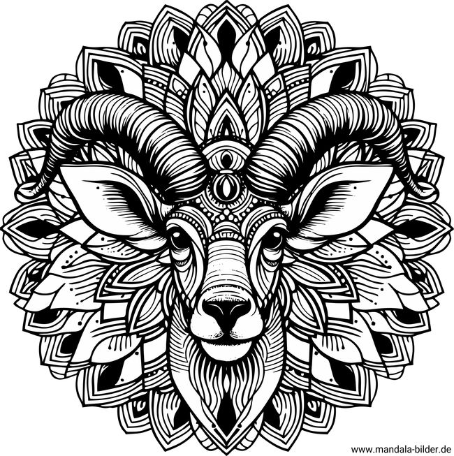 Springbock Mandala Tiere Erwachsene