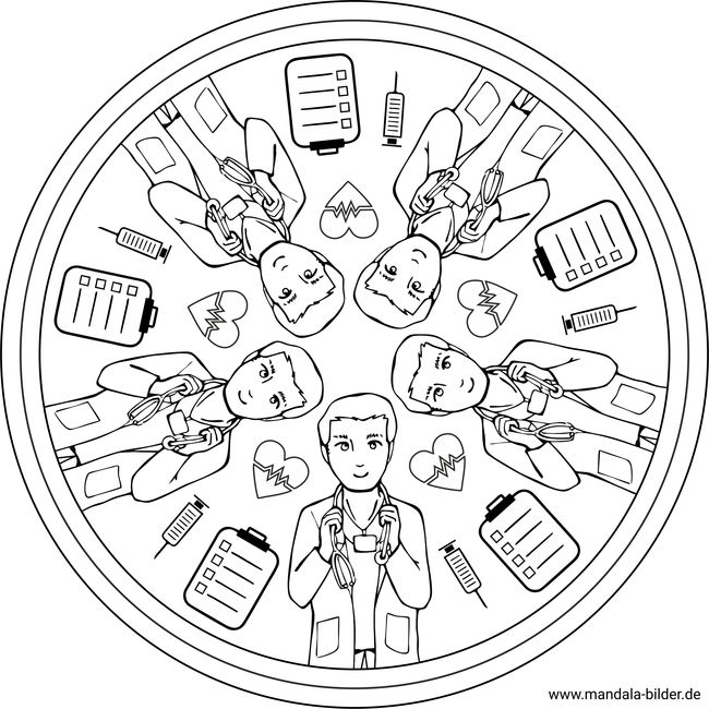 Arzt Beruf Mandala Medizin