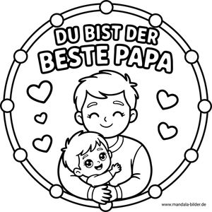 Bester Papa Mandala-Ausmalbild