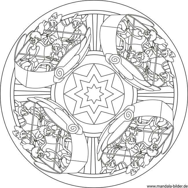 Mandala Junge mit Süßigkeiten