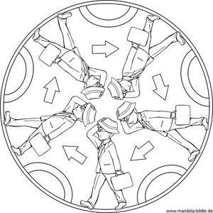 Mann mit Hut Mandala zum Ausdrucken