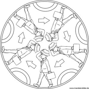 Mann mit Hut Mandala zum Ausdrucken