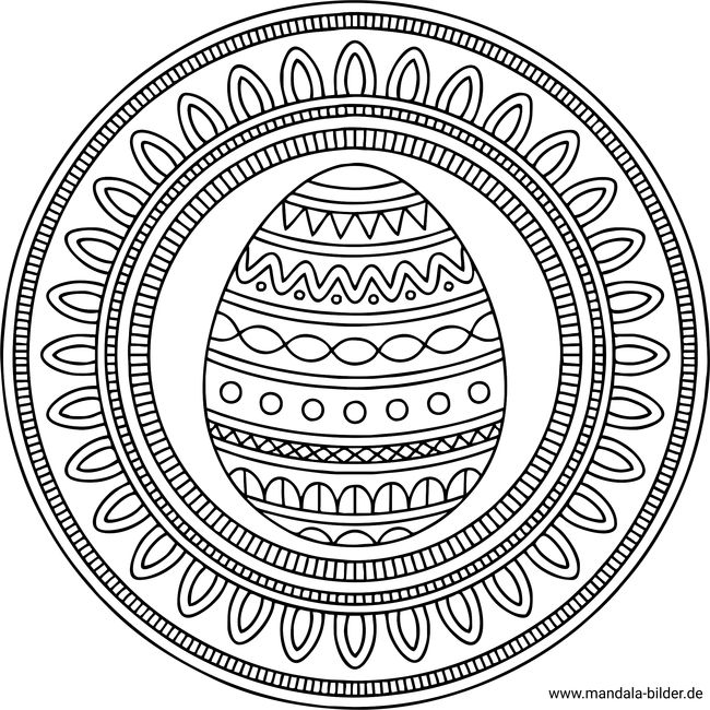 Mandala Osterei mit Muster