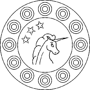 Mandala - Einhorn