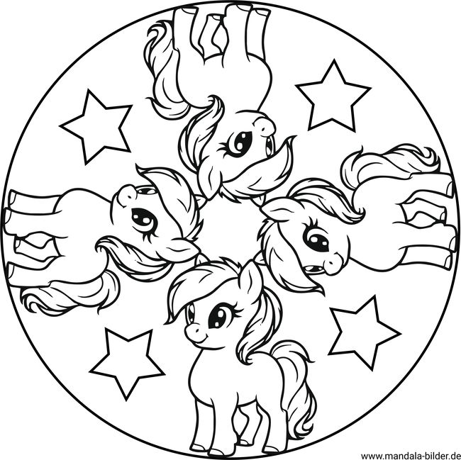 Pony Mandala Malvorlage