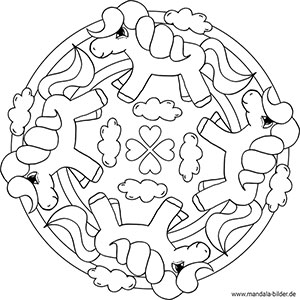 Pony Mandala Malvorlagen