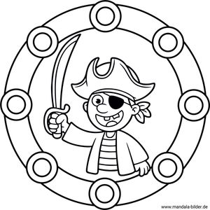 Piraten Mandala zum Ausdrucken