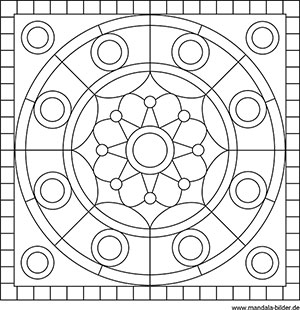 Mandala Quadratisch zum Ausdrucken