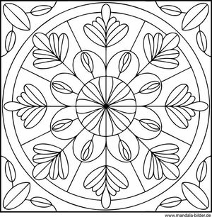 Quadratisches Mandala Erwachsene