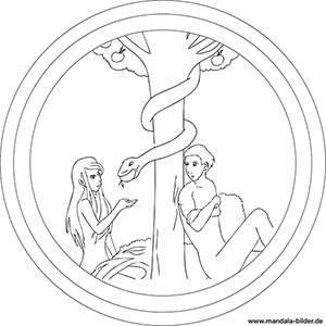 Mandala - Adam und Eva Religion