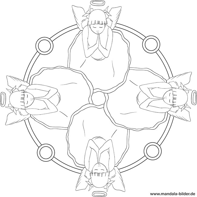 Mandala Engel die beten