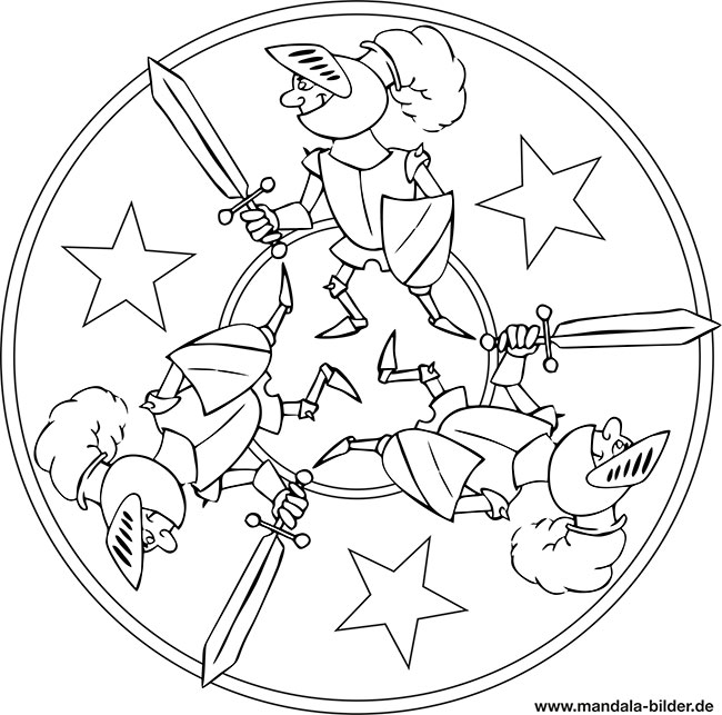 Mandala- Ritter mit Ritterrüstung