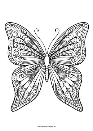 Mandala Schmetterling für Erwachsene kostenlos