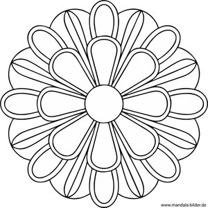 Blumenmandala für Senioren kostenlos drucken