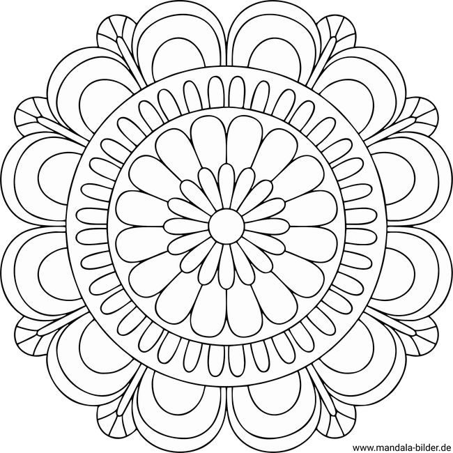 Mandala Ausmalbild für Senioren