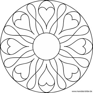 Mandala für Senioren einfache Vorlage zum Drucken und Ausmalen