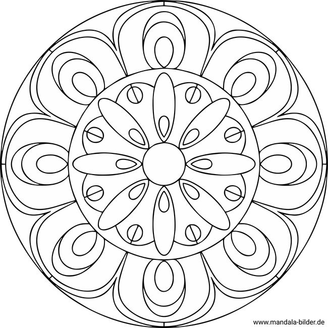 Mandala für Senioren zum Drucken kostenlos