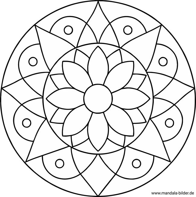 Mandala-Vorlage für ältere Menschen
