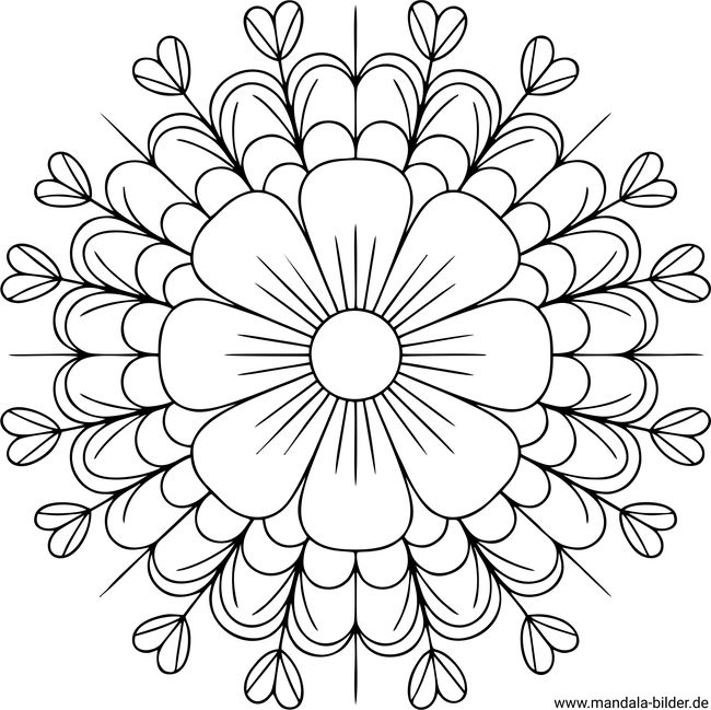 Senioren Mandala als Malvorlage kostenlos