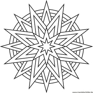 Ausmalbilder Mandala Sterne gratis