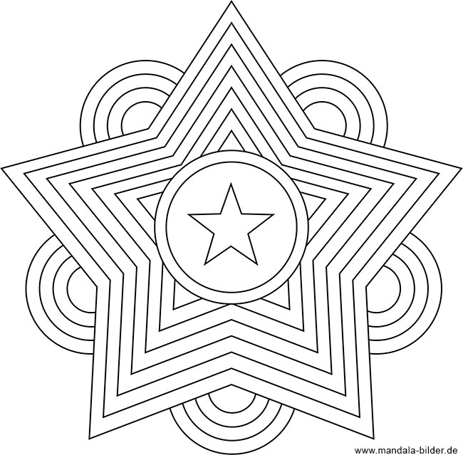 Stern Mandala für Kinder ab 10 jahren