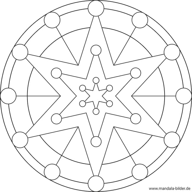 Stern - Mandala Ausmalbild