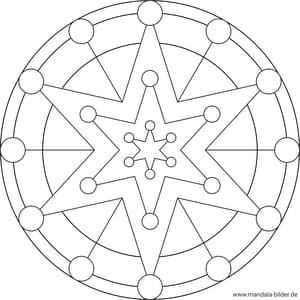 Stern - Mandala Malvorlage