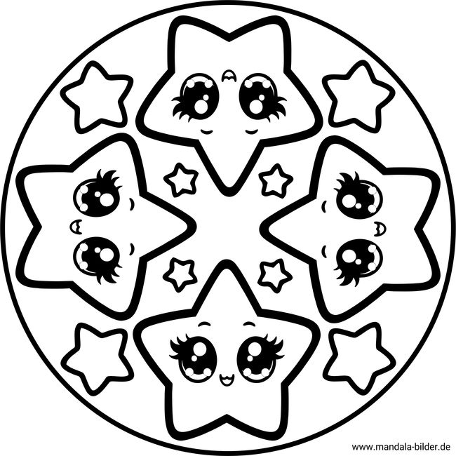 Stern mit Gesicht Mandala