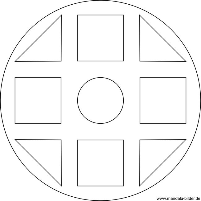 Mandala geometrische einfache Formen