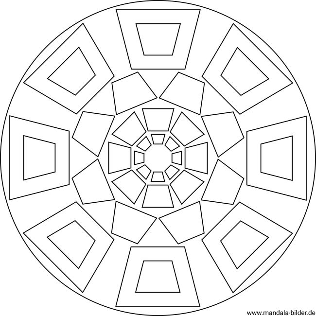 Mandala geometrische Form Trapez