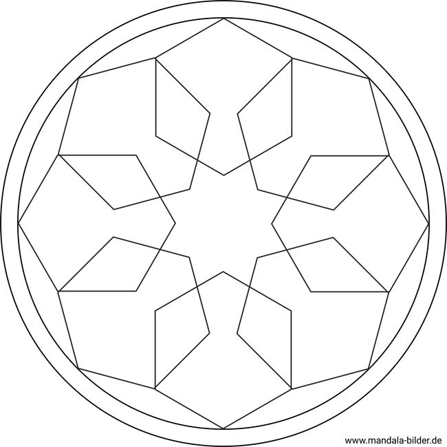 Mandala geometrische Formen Sechsecke