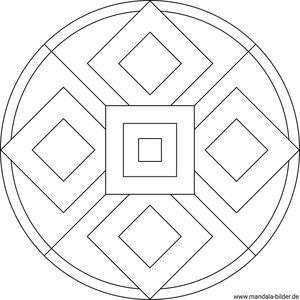 Mandala Quadrate geometrische Formen kostenlos