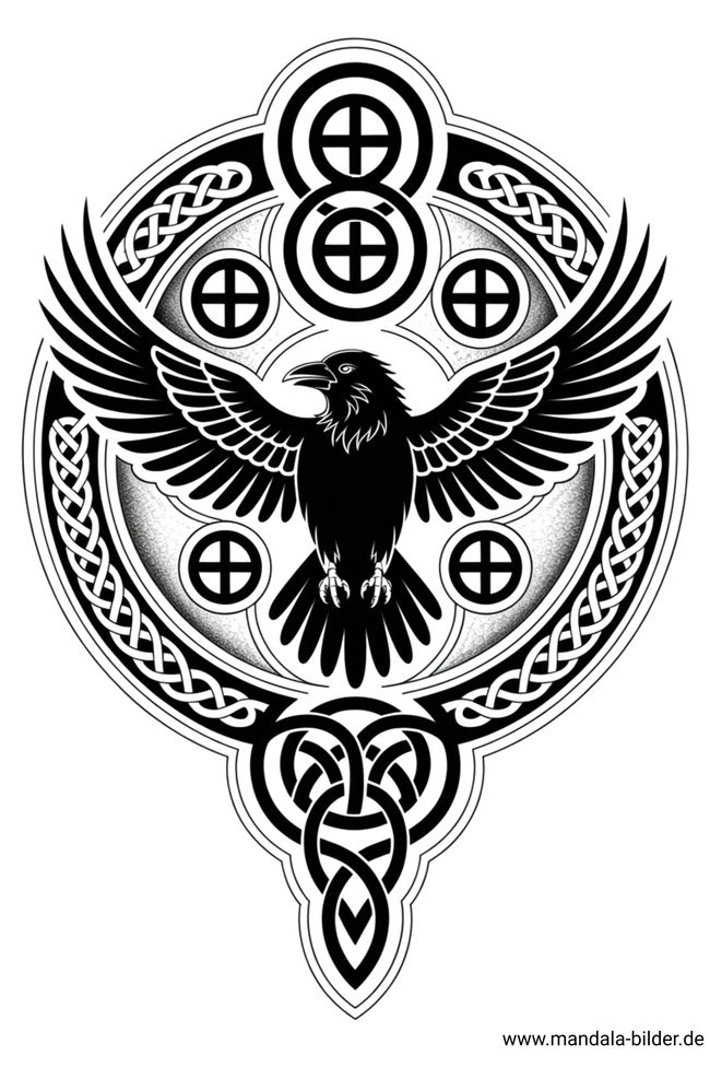 Keltisches Tattoo Rabe