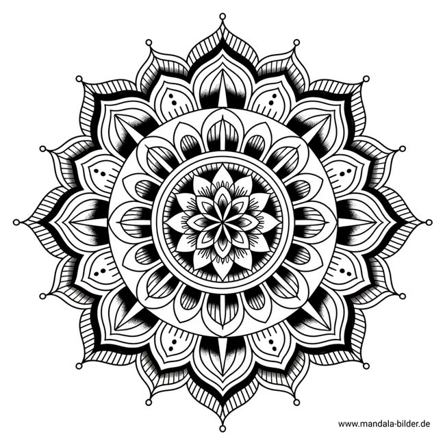 Klassische Mandala Tattoo Vorlage