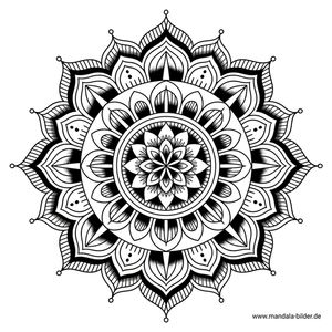 Klassische Mandala Tattoovorlage zum Ausdrucken