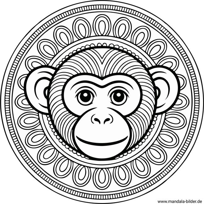 Affenkopf Mandala