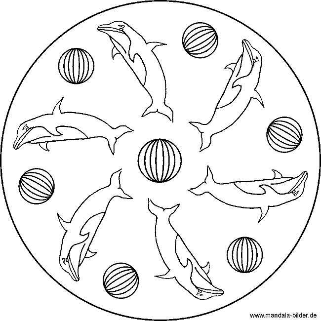 malvorlage mandala delfin  coloring and malvorlagan