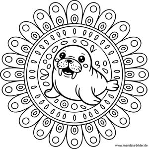 Walross Mandala Kinder