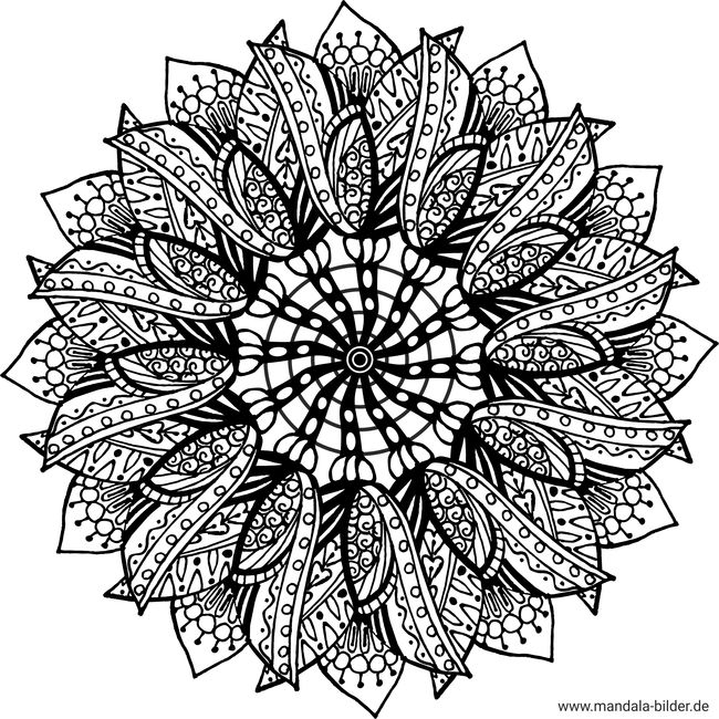Mandala Erwachsene ZEN Art Blumen