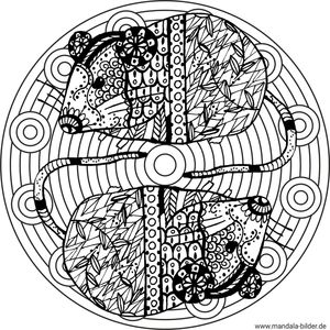 Zen Mandala Maus Ausmalbild für Erwachsene